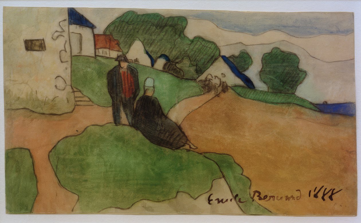 Bretonisches Dorf tekijältä Emile Bernard
