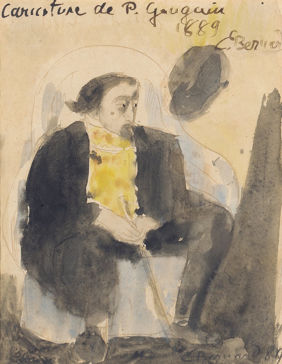 Karikatyyri Paul Gauguinista, 1889 tekijältä Emile Bernard