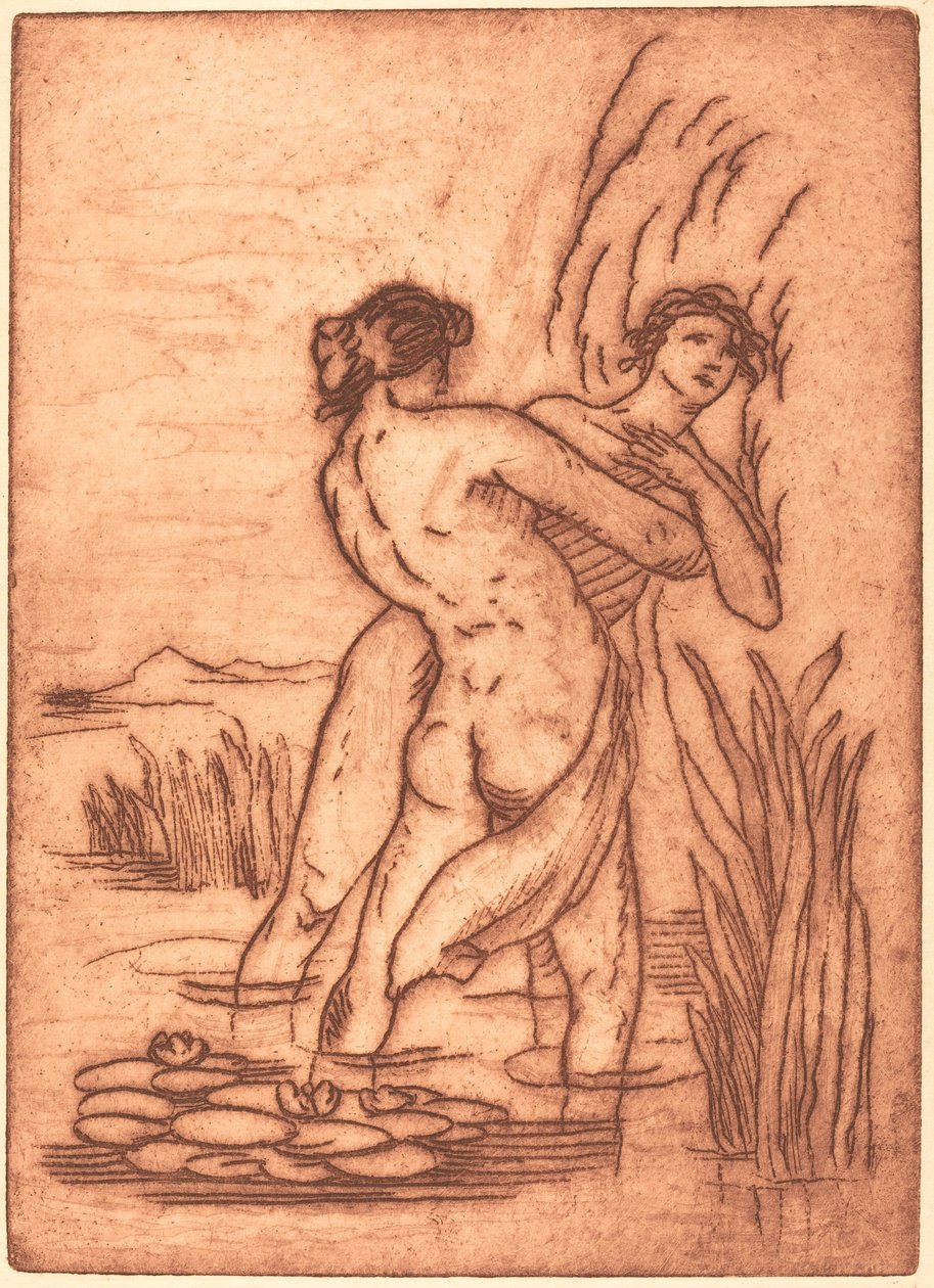 Pari seisoo vedessä tekijältä Emile Bernard