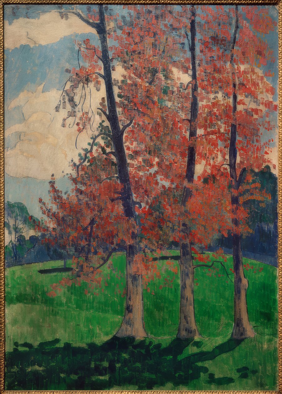 Die roten Pappeln tekijältä Emile Bernard