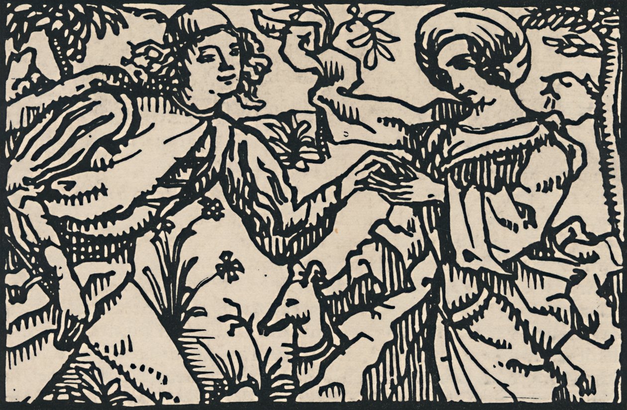 Kuvitus Villons Petit Testamentille, 1919 tekijältä Emile Bernard
