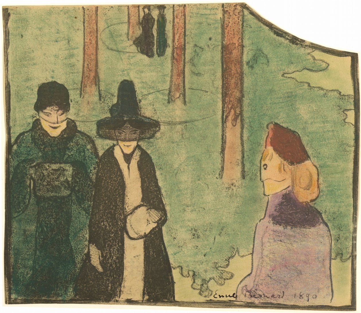 Metsässä tekijältä Emile Bernard