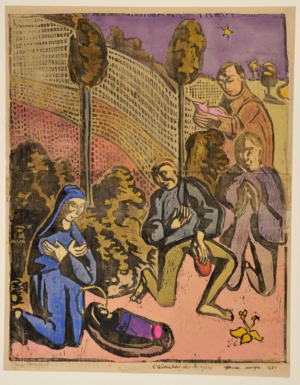 Die Anbetung der Hirten tekijältä Emile Bernard