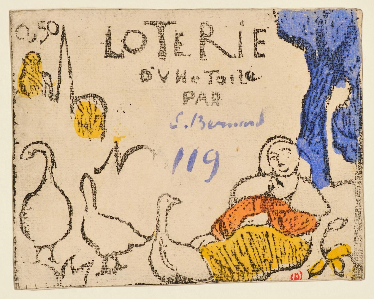 Die Frau mit den Gänsen [Lottoschein] [Probe a] tekijältä Emile Bernard