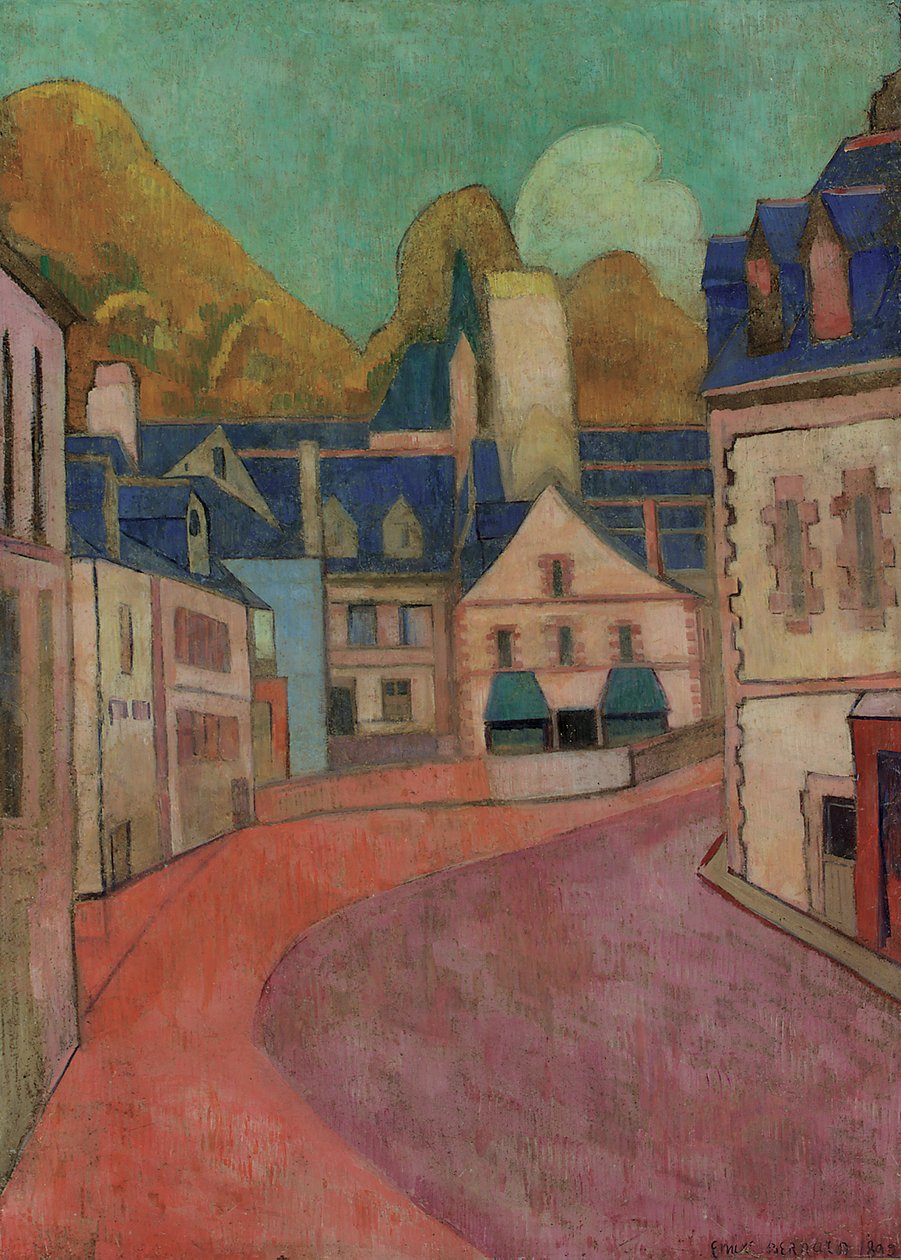 Rue Rose, Pont-Aven, 1892 tekijältä Emile Bernard