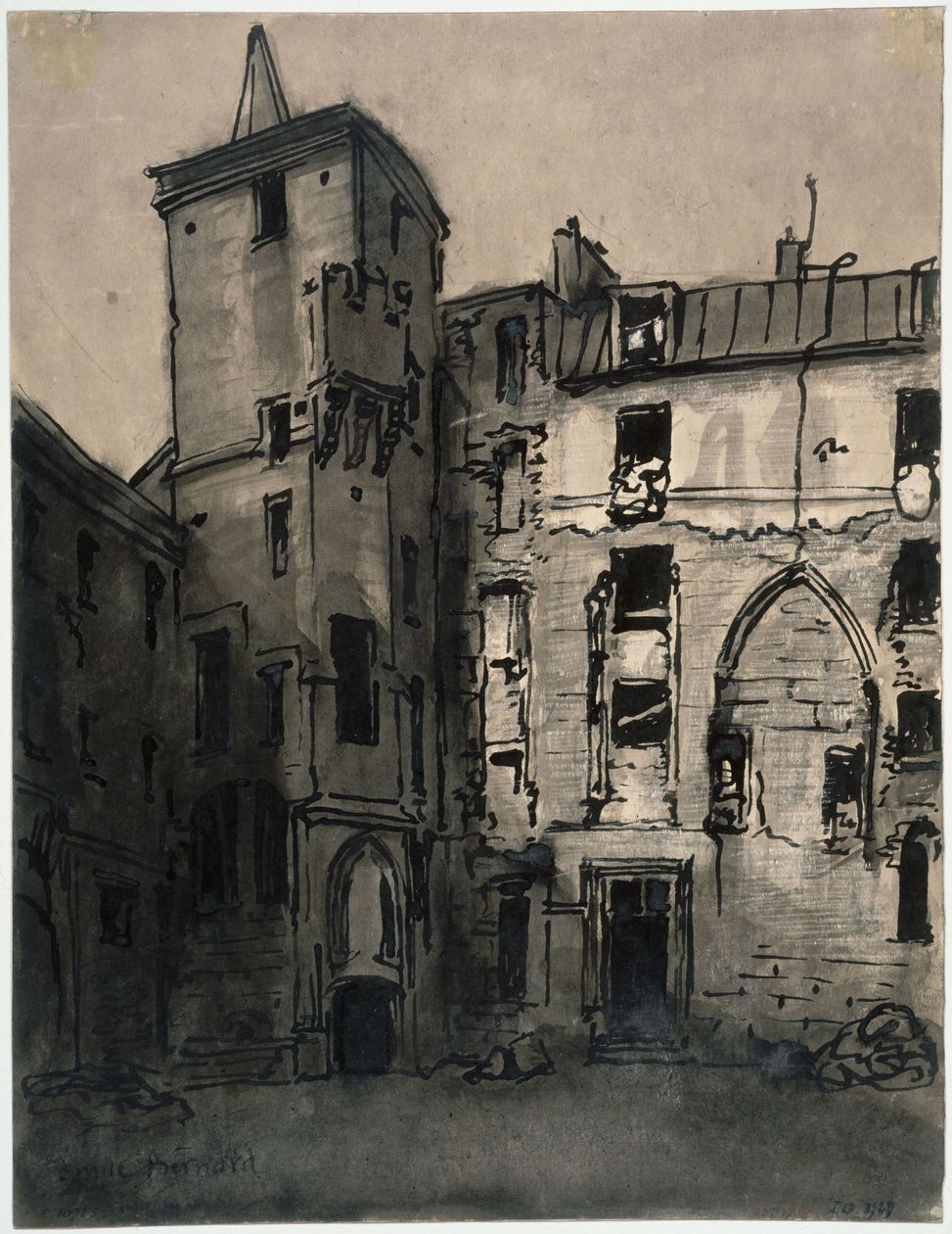 Hôtel de Sensin sisäpiha tekijältä Emile Bernard