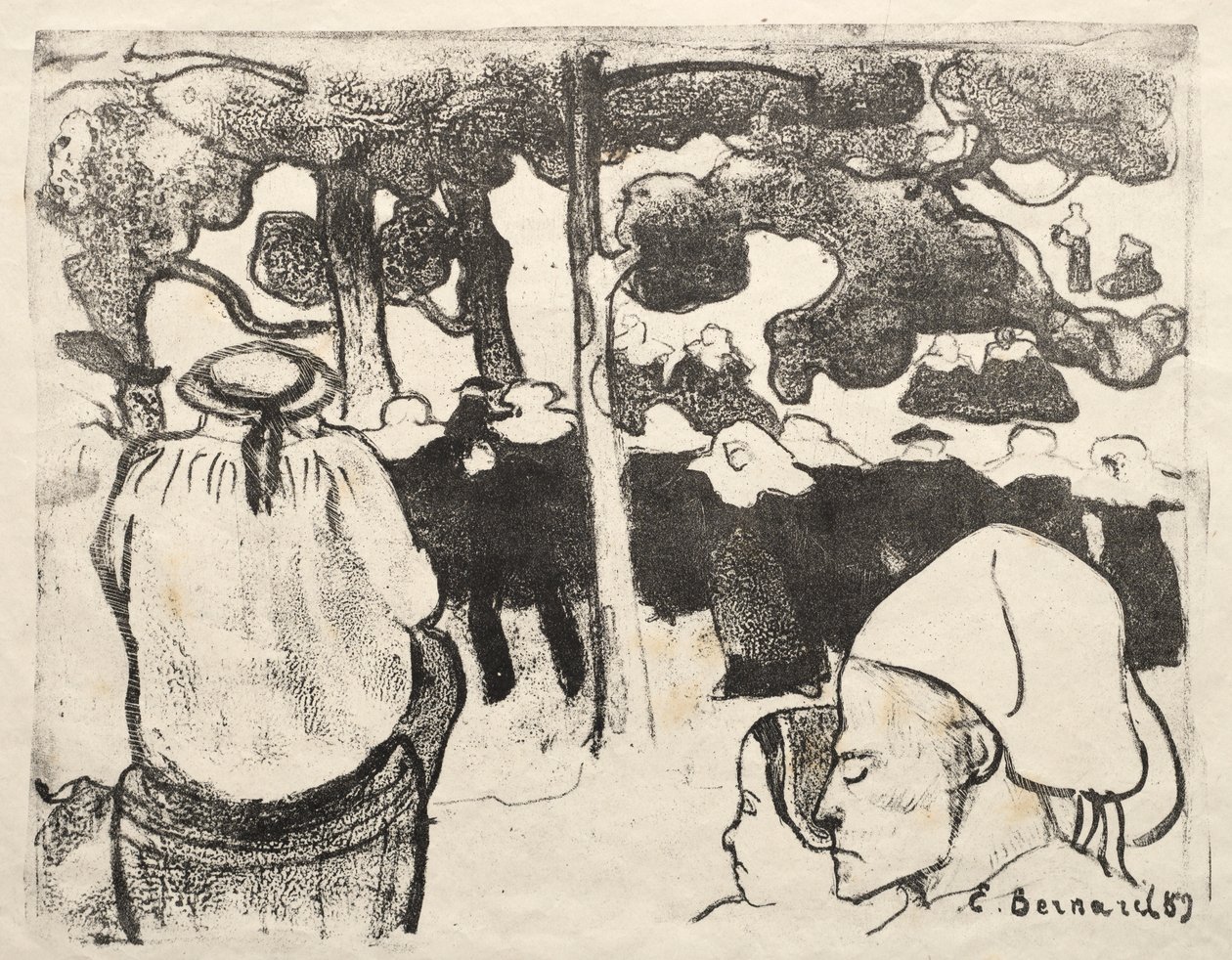 Les Bretonneries: Häät Bretagnessa (La Noce en Bretange) tekijältä Emile Bernard