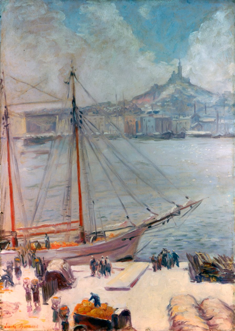 Marseille Quay, 1929 tekijältä Emile Bernard