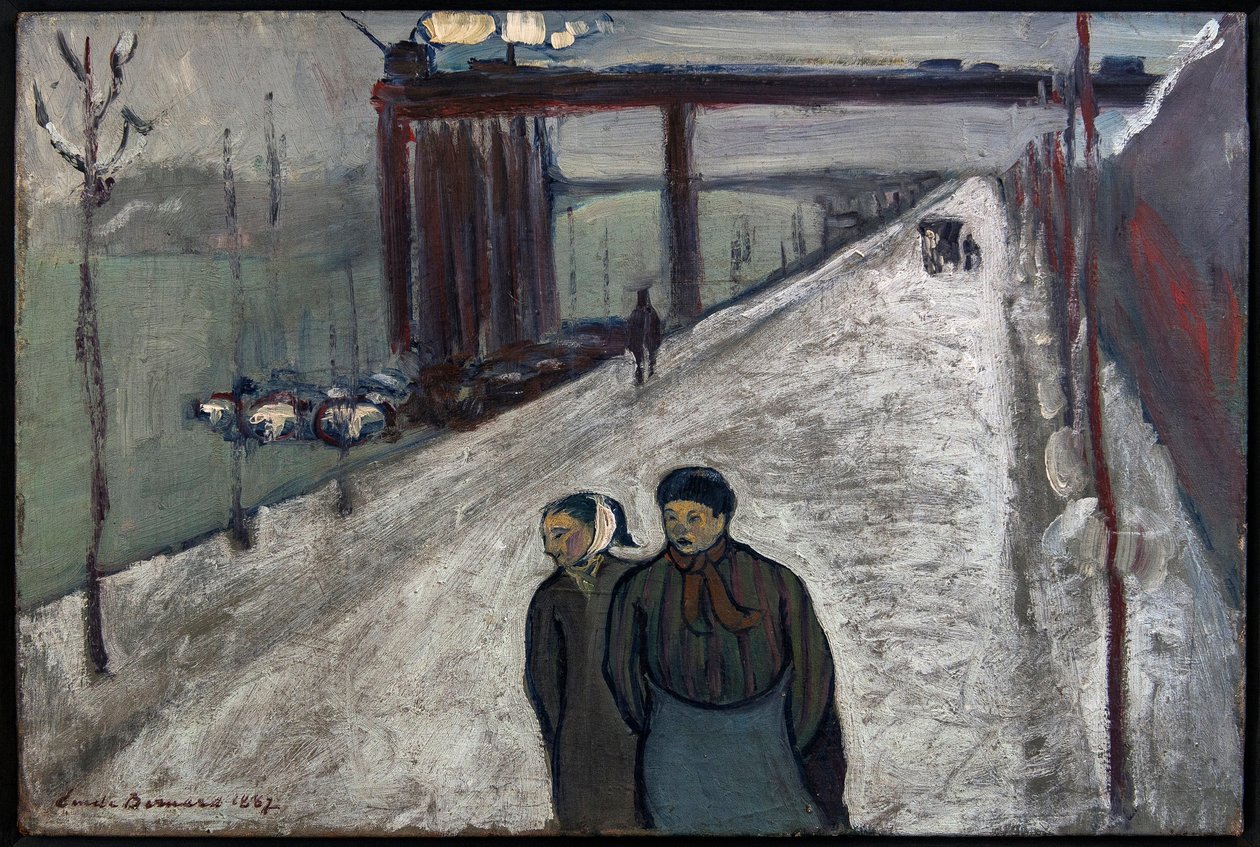 Quai de Clichy - 1887 (öljy kankaalle) tekijältä Emile Bernard