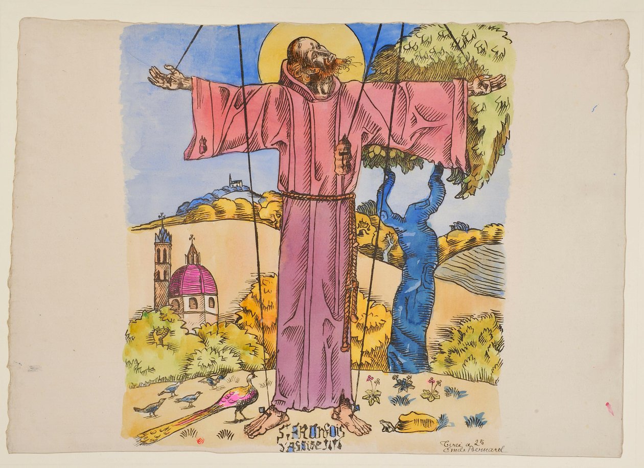 Pyhä Franciscus Assisilainen tekijältä Emile Bernard