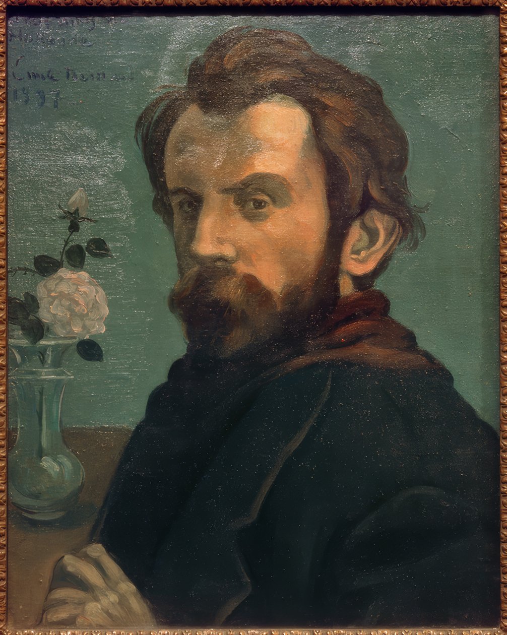 Omakuva kukkamaljakoineen tekijältä Emile Bernard