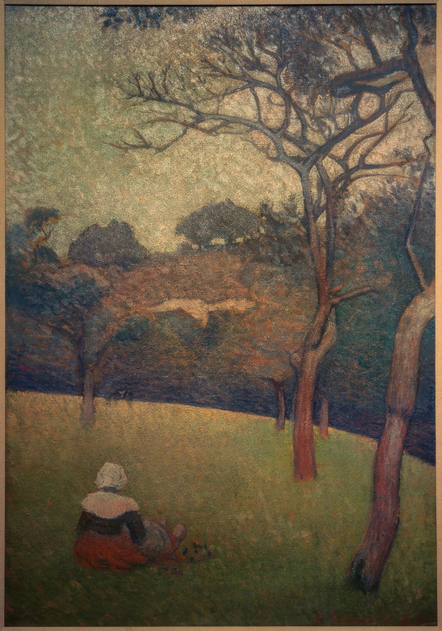 Istuva Bretoni nainen tekijältä Emile Bernard