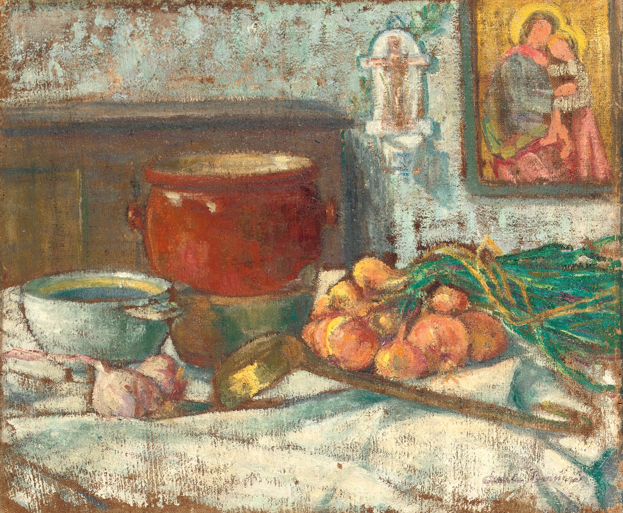 Asetelma sipulilla, 1889 tekijältä Emile Bernard