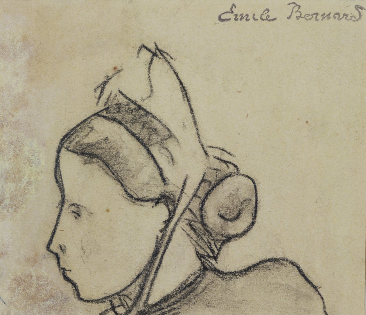 Bretonilaisen naisen tutkimus tekijältä Emile Bernard