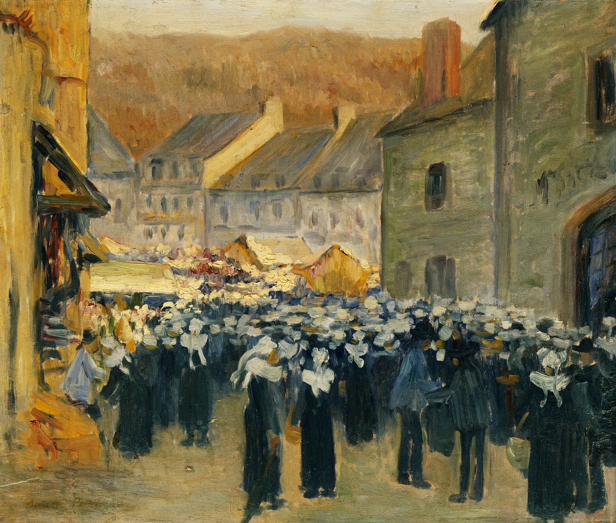 Pont-Avenin markkinat; Pont-Avenin markkinat, 1886 tekijältä Emile Bernard