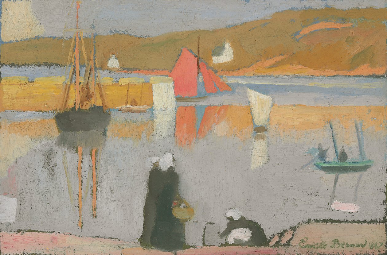 Saint-Briacin satama, 1887 tekijältä Emile Bernard