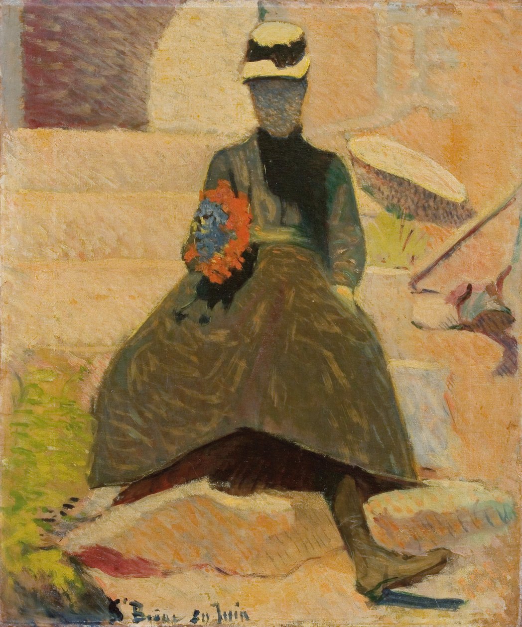 Nainen Saint-Briacissa, 1886 tekijältä Emile Bernard