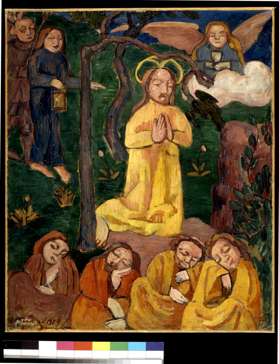 Keltainen Kristus (öljy kankaalle) tekijältä Emile Bernard