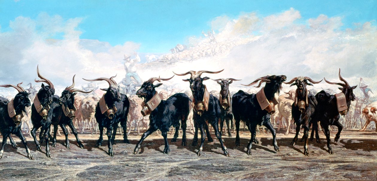 "Otetaan lauma ulos", 1853 tekijältä Emile Charles Joseph Loubon