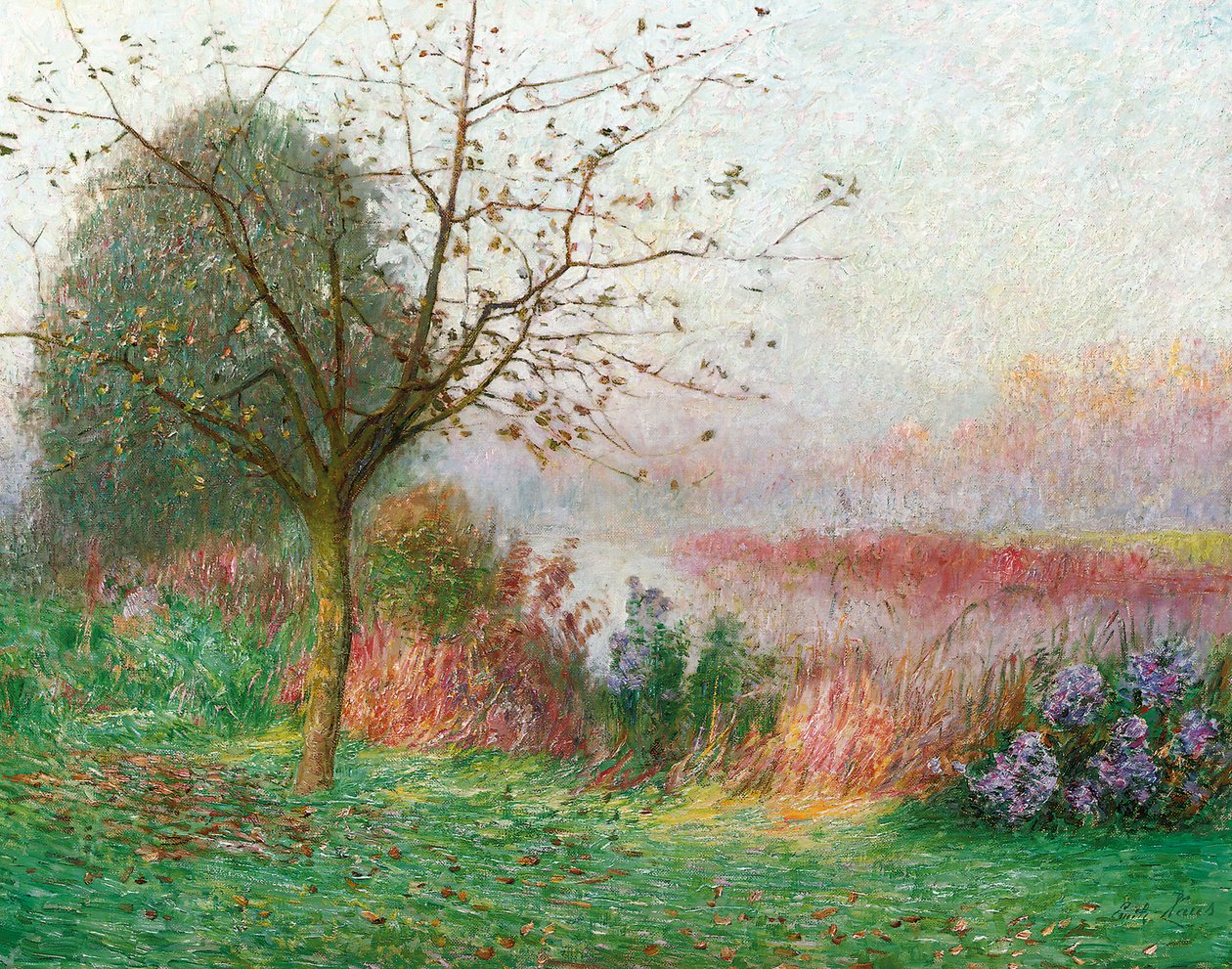 Lokakuun aamu Lys-joella, 1901 tekijältä Emile Claus