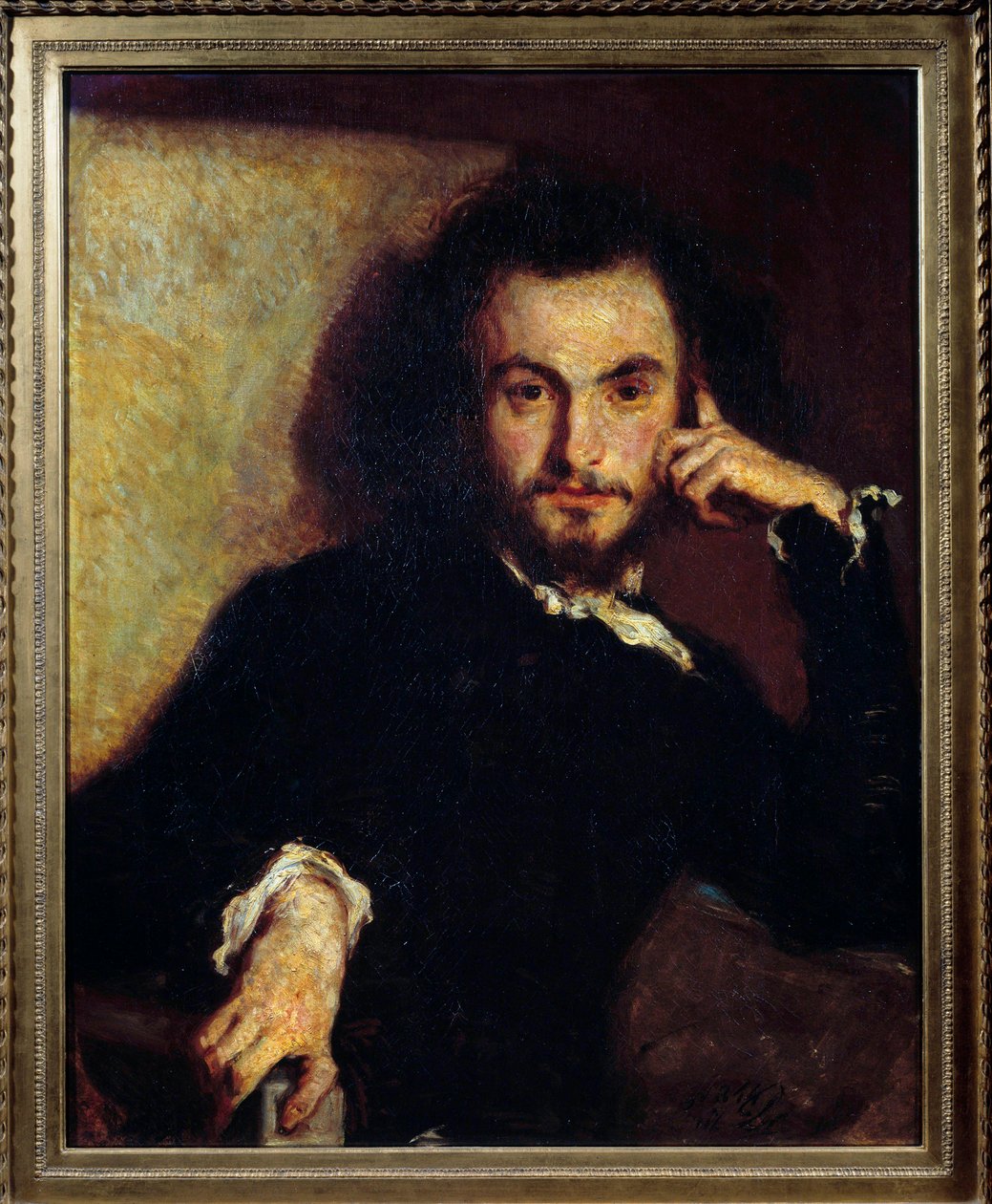 Charles Baudelairen (1821-1867) muotokuva Emile Deroyn (1820-1846) maalaus 1844 su. 0,8x0,65 m tekijältä Emile Deroy