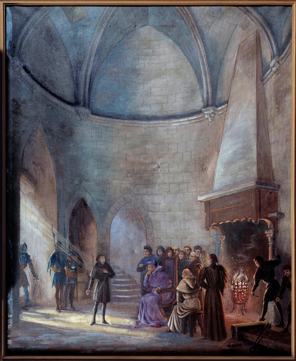 Satavuotinen sota: Tuomarit kuulustelevat Jeanne of Arcia (1412–1431)” Emile Deshaysin (1875–1946) maalaus 1901. Su. 0,73x0,6 m Rouen, Musee des Beaux Arts Huomio! Tämän teoksen käyttö voi edellyttää kolmannen osapuolen lupapyyntöä tai muuta tekijältä Emile Deshays