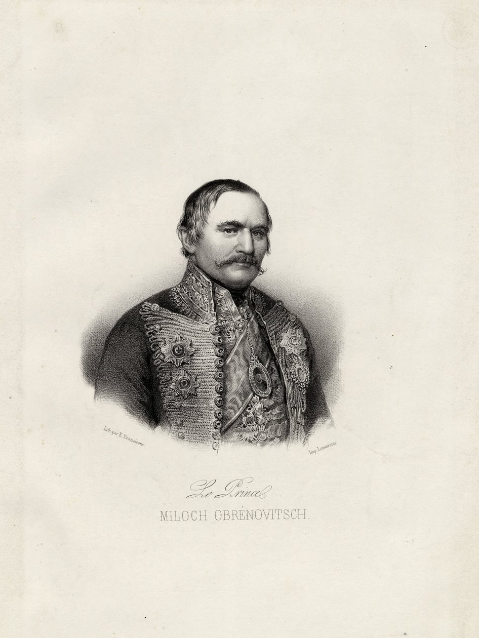 Milo Obrenovic I 1780-1860, Serbian prinssi, n. 1838 tekijältä Emile Desmaisons