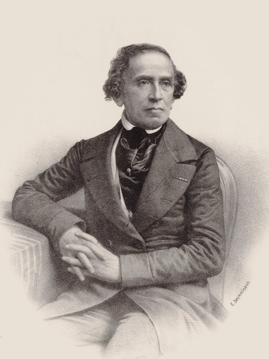 Säveltäjä Giacomo Meyerbeerin muotokuva 1791-1864, 1857. tekijältä Emile Desmaisons
