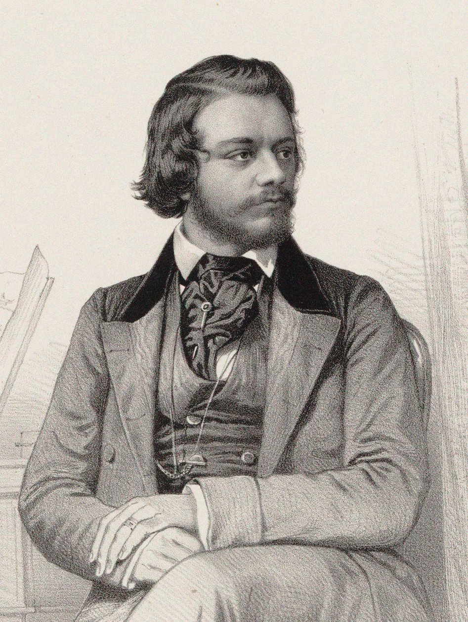 Pianisti ja säveltäjä Theodor Leschetizkyn muotokuva 1830-1915, noin 1860. tekijältä Emile Desmaisons