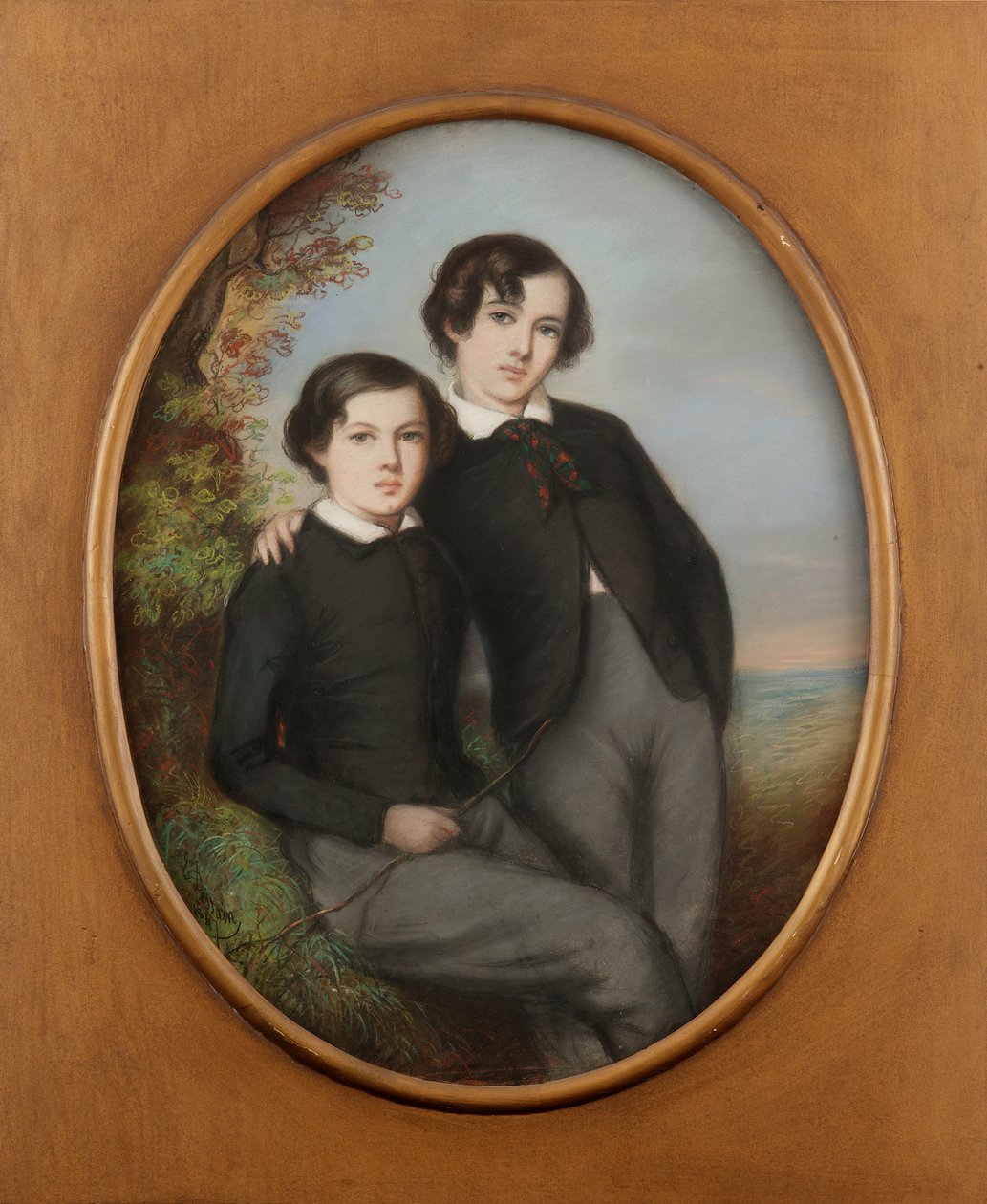 Muotokuva J. McNeill Whistleristä ja hänen veljestään William Dr. William Whistleristä, 1847. tekijältä Emile Francois Dessain