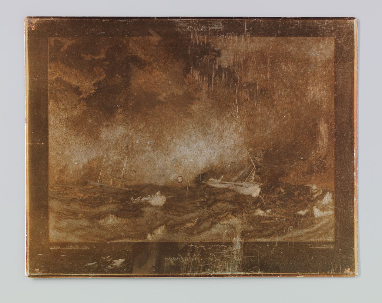 Haaksirikko Le Naufrage tekijältä Emile Frédéric Salmon (signed by artist)