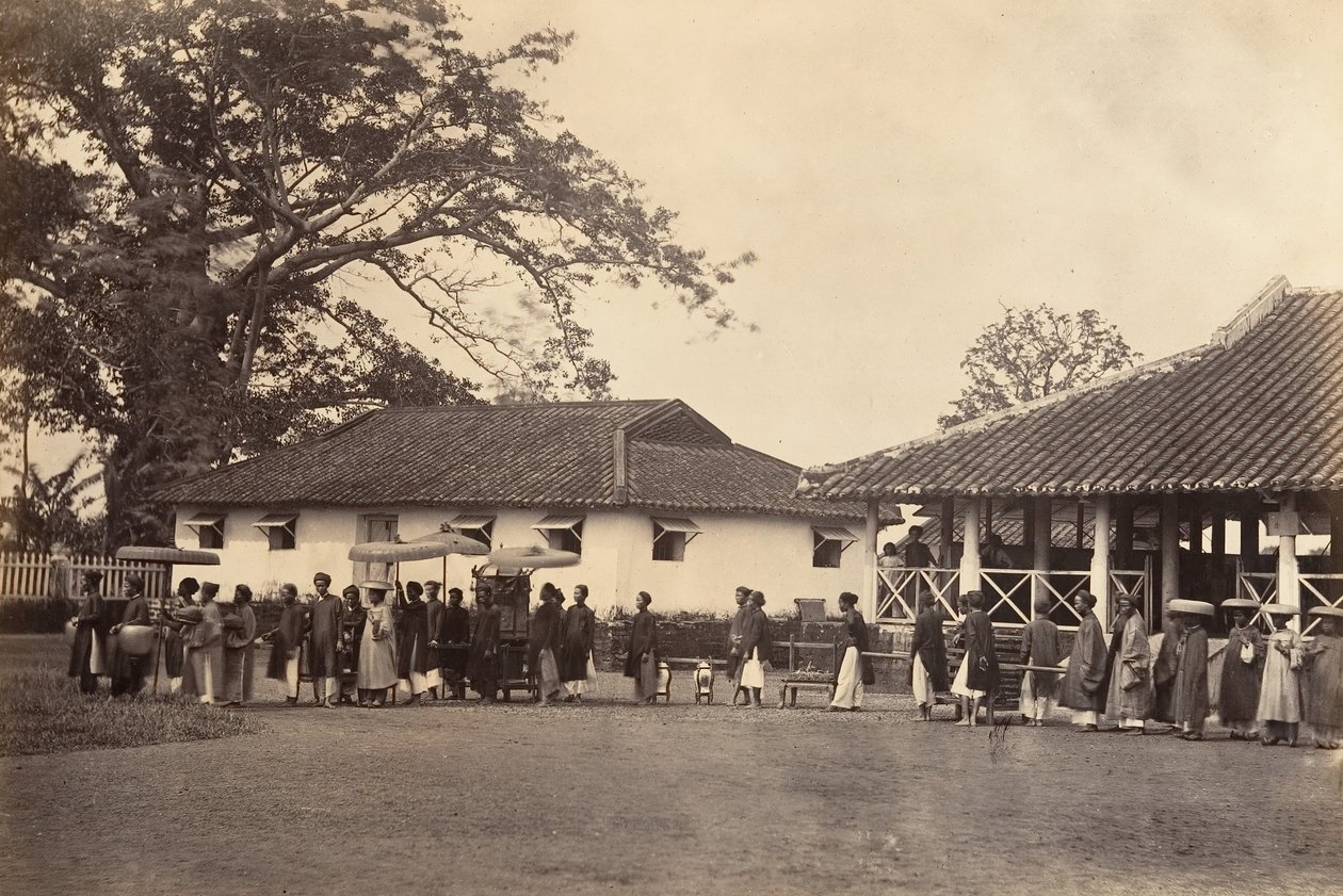 Hääkulkue, Cochin Kiina, 1866. tekijältä Emile Gsell