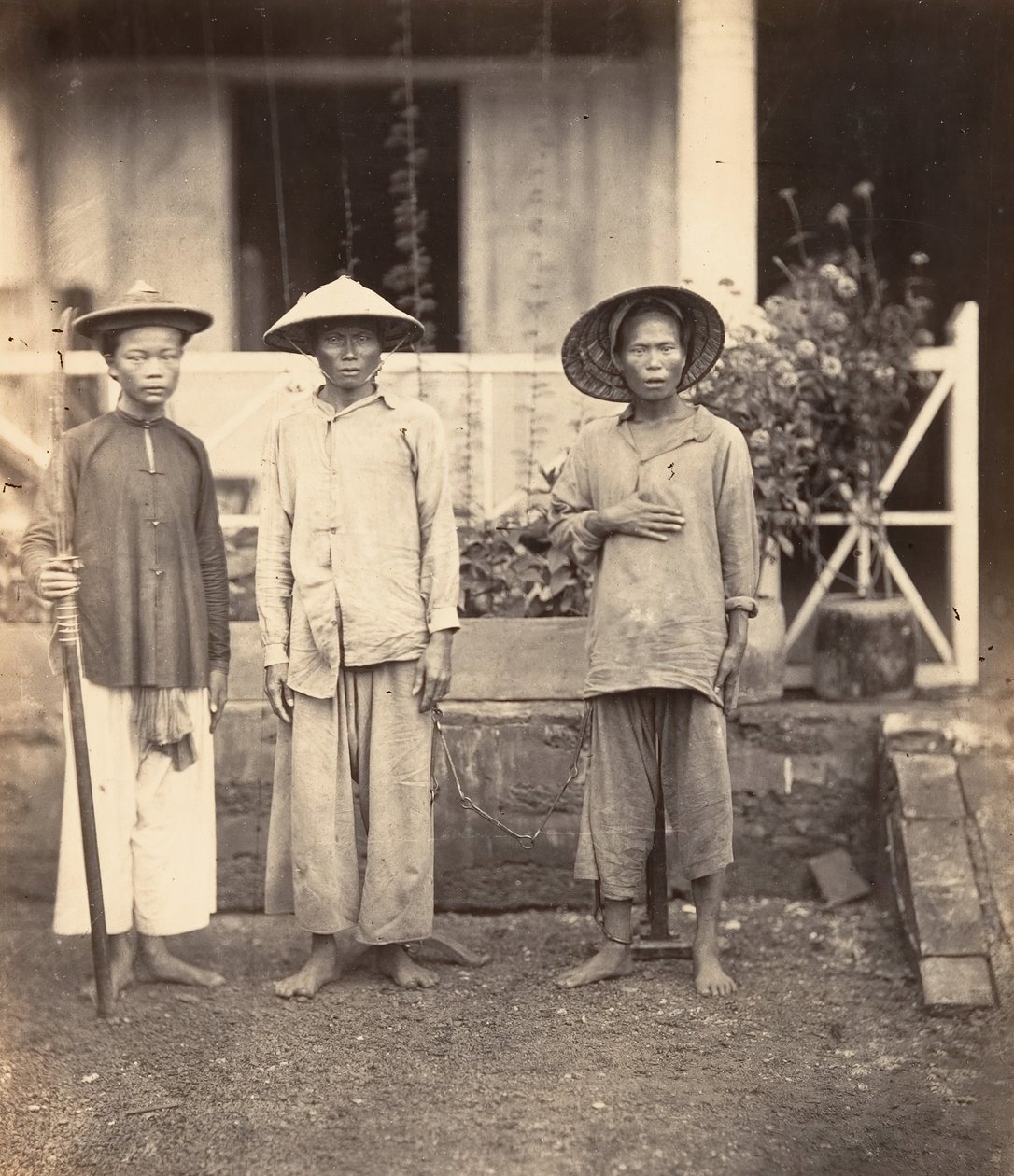 Matan johtamat vangit, Cochinchina, 1866. tekijältä Emile Gsell