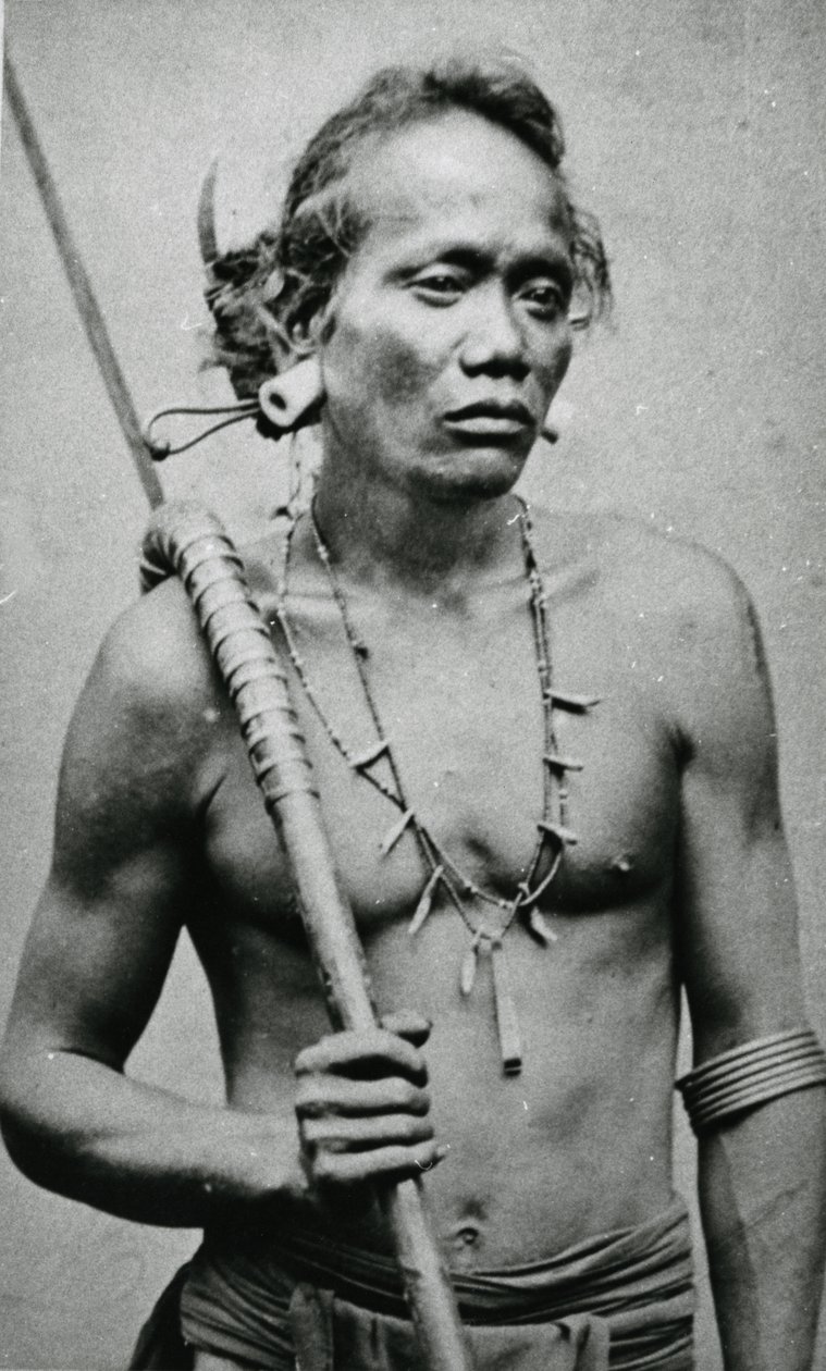 Vietnamilainen tai kambodžalainen heimopäällikkö, noin 1870-luku tekijältä Emile Gsell