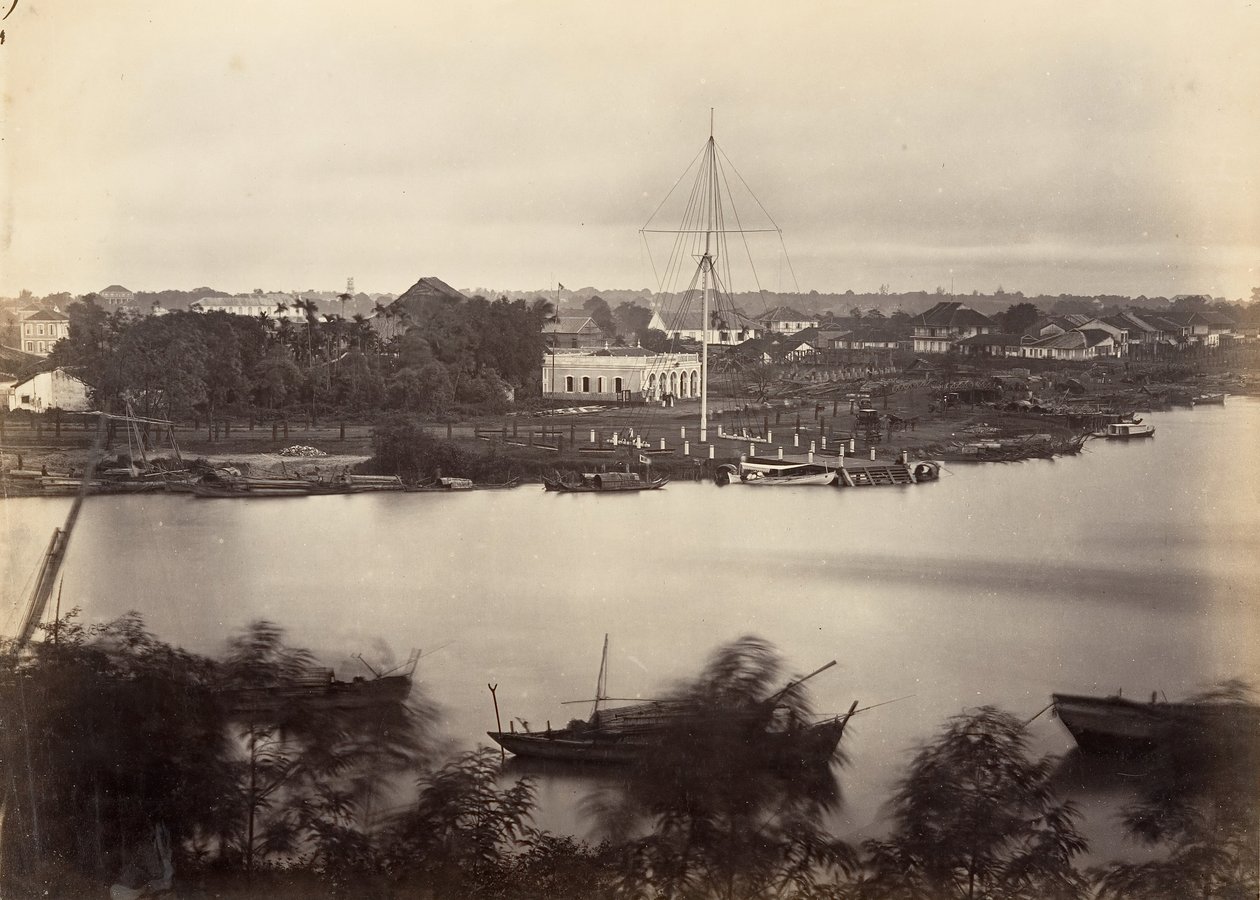 Näkymä Saigonin arkista nro 1, 1866. tekijältä Emile Gsell