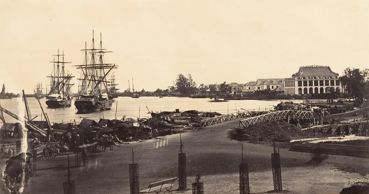 Näkymä Imperial Messageriesin perustamisesta, 1866. tekijältä Emile Gsell