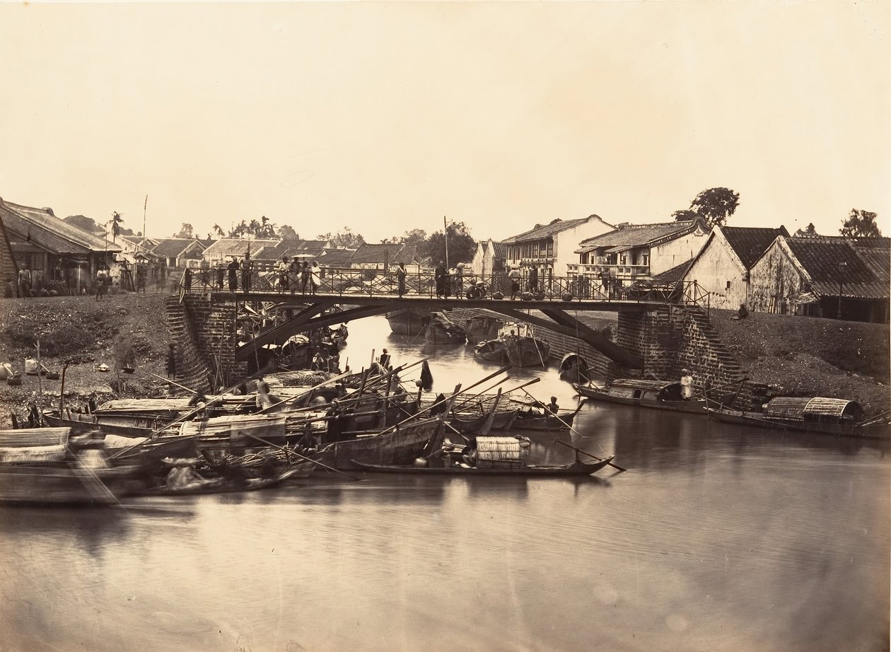 Näkymä Kiinan kaupungin Cholen Sheet No. 2, Saigon, Cochin China, 1866. tekijältä Emile Gsell