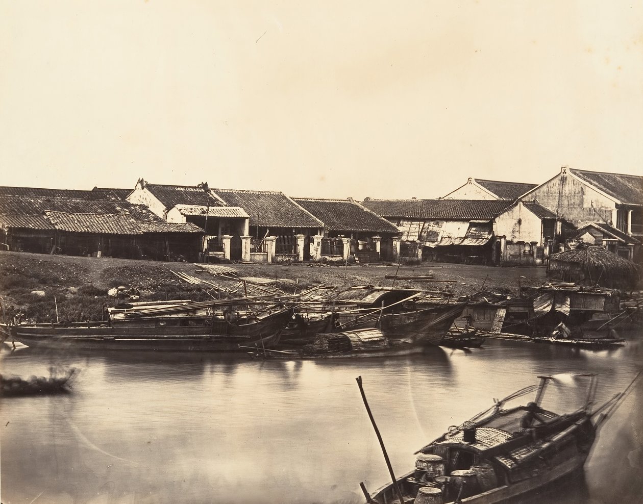 Vista de la ciutat xinesa Full Cholen núm. 4, 1866. finlandès tekijältä Emile Gsell