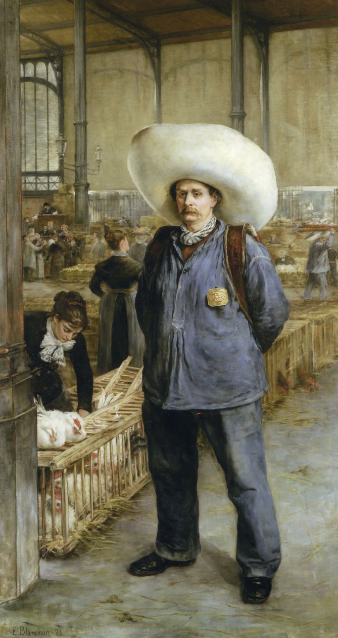 Portteri Les Hallesin torilla tekijältä Emile Henri Blanchon