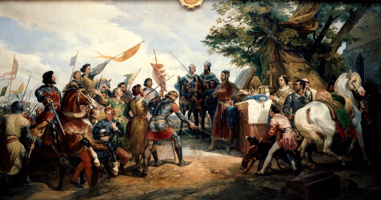 Bouvinesin taistelu, 27. heinäkuuta 1214 1827. tekijältä Emile Jean Horace Vernet