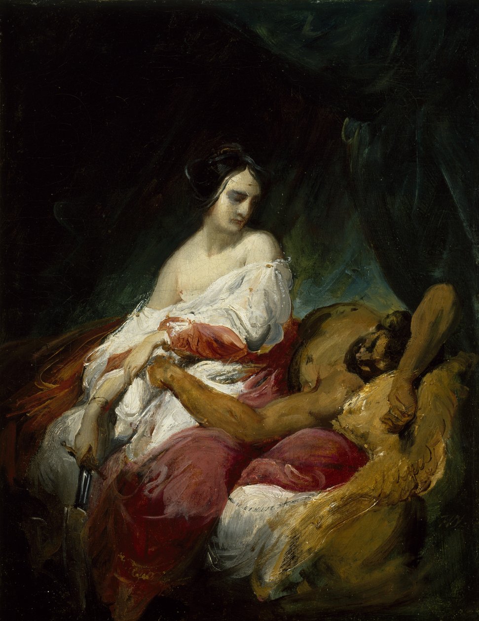 Judith ja Holofernes, n. 1830 (öljy kankaalle) tekijältä Emile Jean Horace Vernet