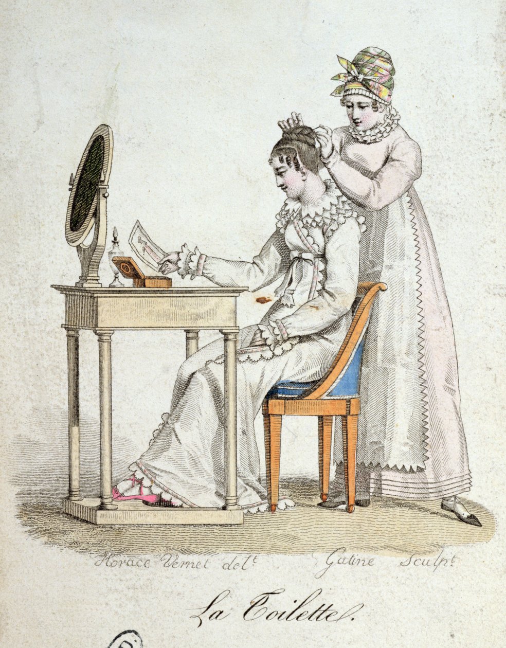 Pukeutumispöytä, n. 1816 tekijältä Emile Jean Horace Vernet