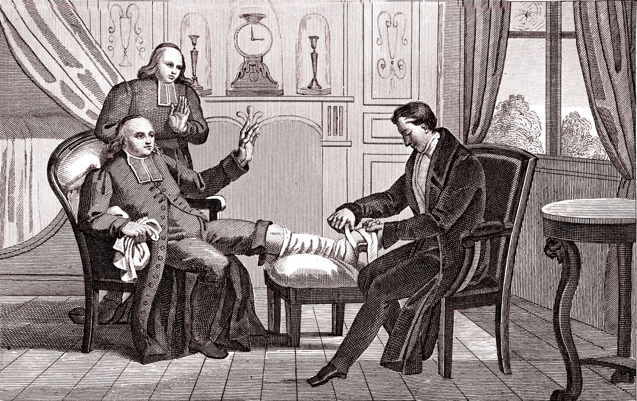 Kihti ja hämähäkki, La Fontainen Fable tekijältä Emile Joseph Alexandre Gouget