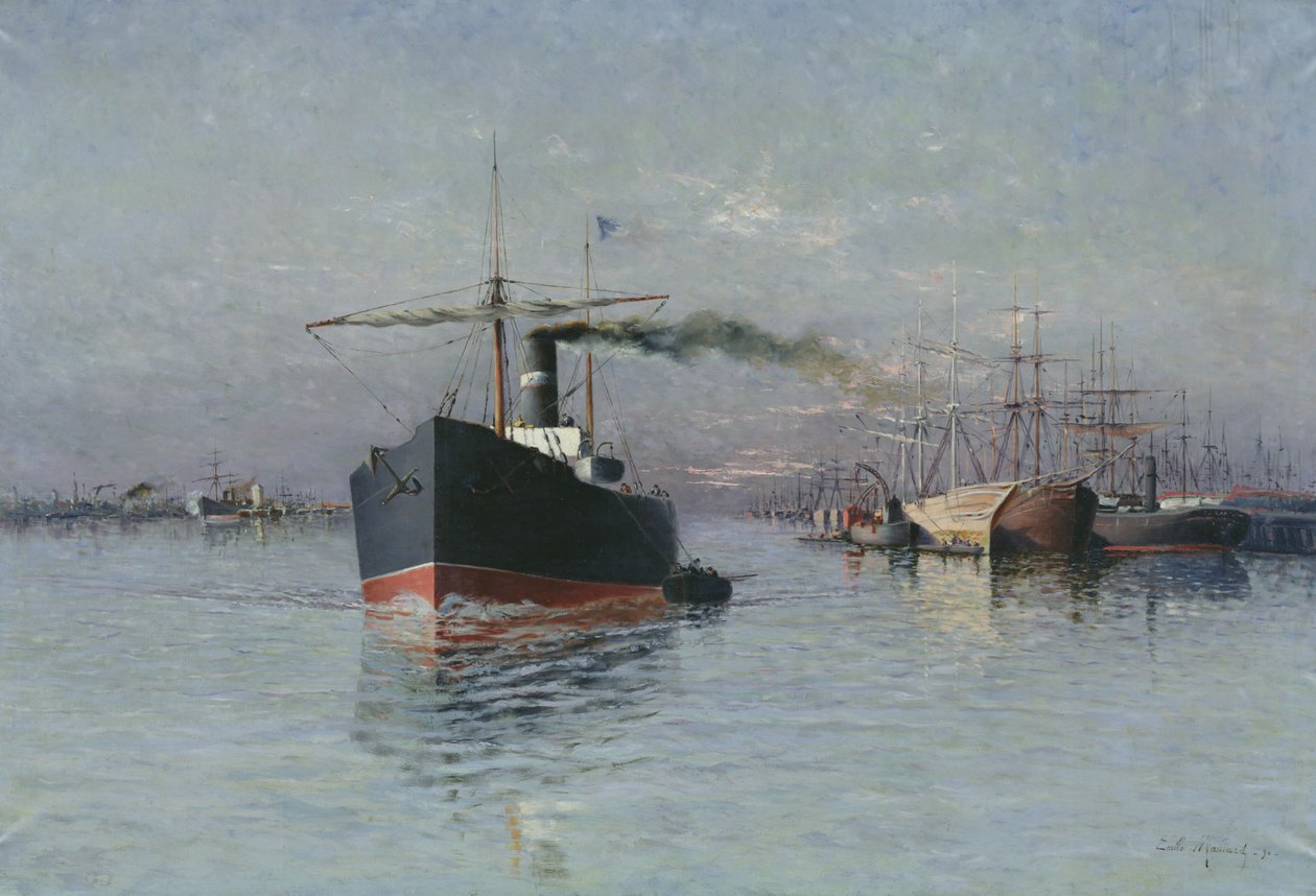 Dunkerquen suuri telakka, 1890 tekijältä Emile Maillard