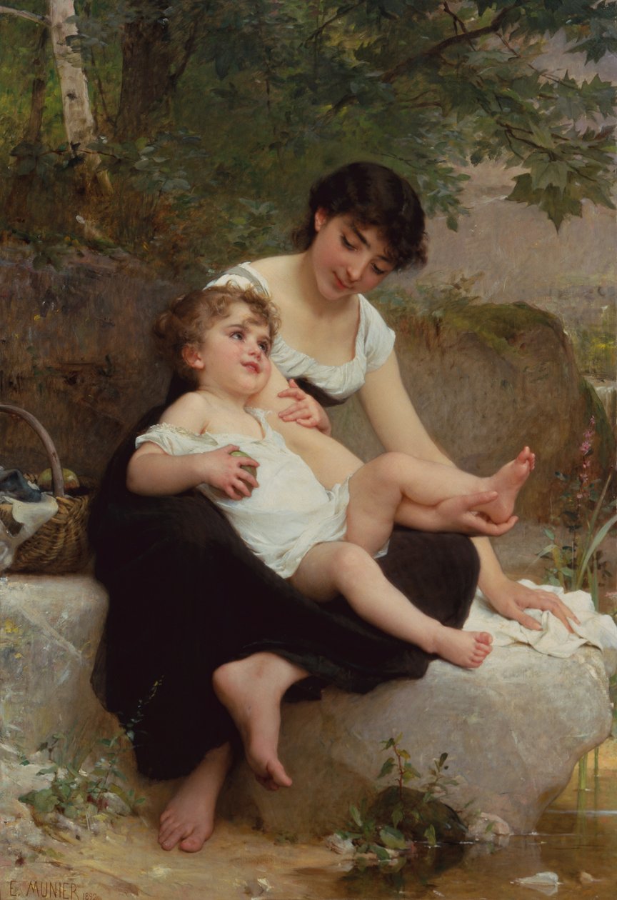 Äiti ja lapsi tekijältä Emile Munier