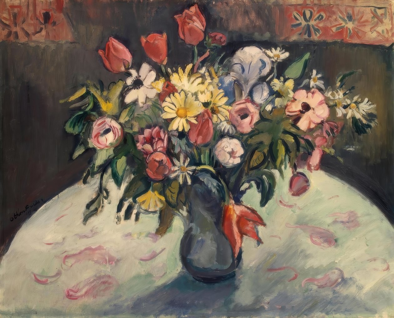 Kukat (tulppaanit ja koiranputket) tekijältä Emile Othon Friesz