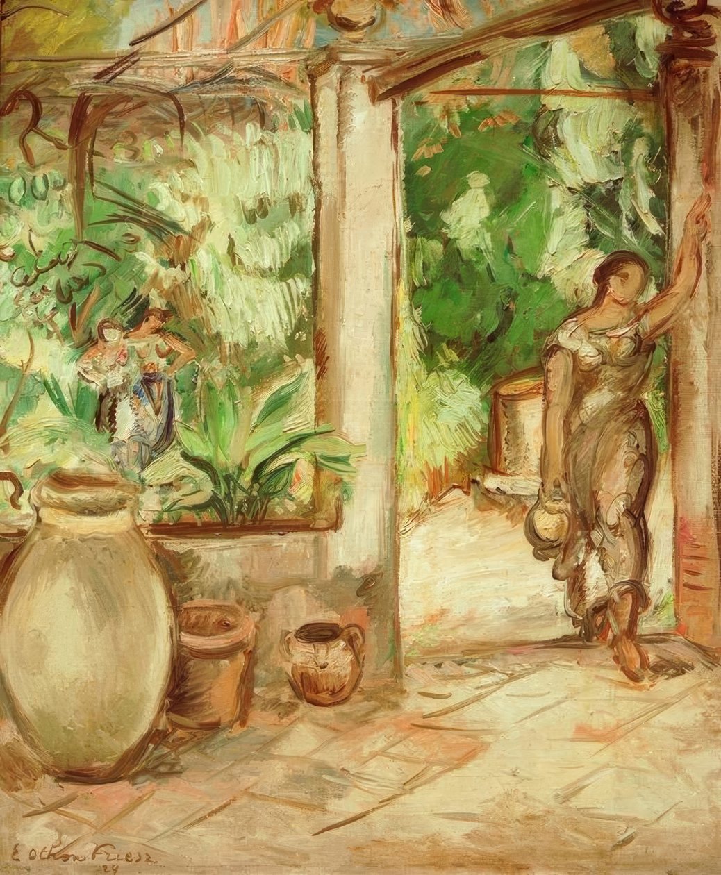 Nainen muki kanssa tekijältä Emile Othon Friesz
