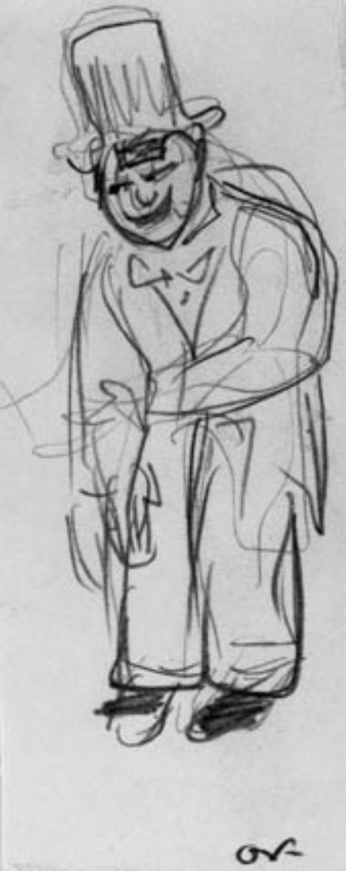 Seisova pelle silinterihattulla. tekijältä Emile Othon Friesz