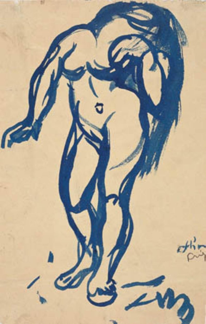Pysyvä nainen hiukset alhaalla. tekijältä Emile Othon Friesz