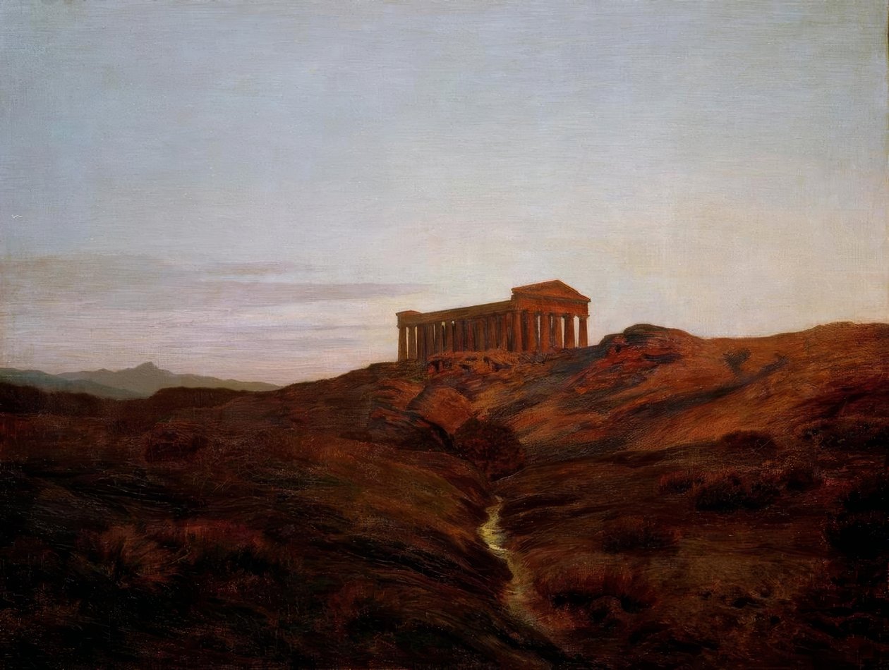 Terre antique, le temple de Ségeste en Sicile tekijältä Marie Auguste Emile Rene Menard